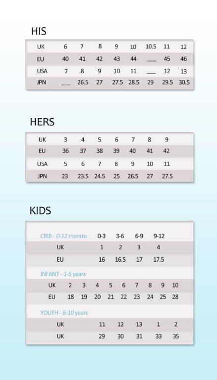 Chuck Taylor 2 Size Chart